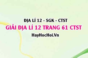 Giải Địa lí 12 trang 61 Chân trời sáng tạo SGK